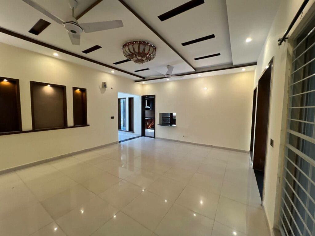Drawing Room with Tile Flooring – 15 Marla House Valancia Society Lahore