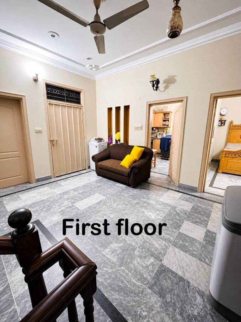 Sitting area in 10 Marla triple storey house for sale in Gulberg 3, Lahore