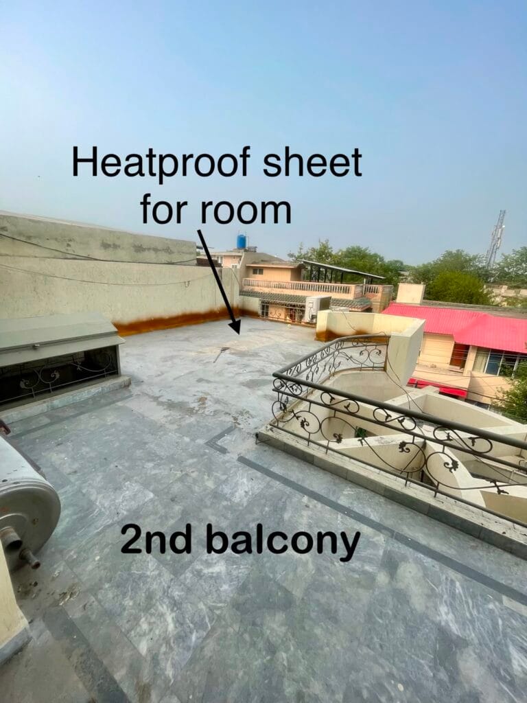Second floor balcony in 10 Marla triple storey house for sale in Gulberg 3, Lahore